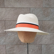 Load image into Gallery viewer, Borsalino/Wild Brim Lady Hat - Orange Ribbon - OBEIOBEI