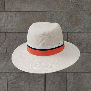 Borsalino/Wild Brim Lady Hat - Orange Ribbon - OBEIOBEI
