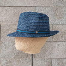Load image into Gallery viewer, Borsalino/Dark Blue Hemp Hat - OBEIOBEI