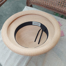 Load image into Gallery viewer, OBEIOBEI/Raffia straw hat-Pink ribbon