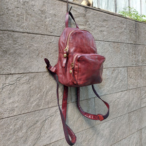 Campomaggi/Mini Backpack-without rivets(Wine/Grey)