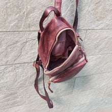 Load image into Gallery viewer, Campomaggi/Mini Backpack-without rivets(Wine/Grey)