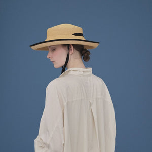日本設計師草帽/Wide brim paper hat (Natural/Brown/Denim)