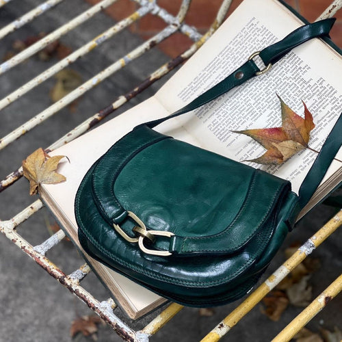Campomaggi/Green shoulder bag with chain