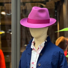 Load image into Gallery viewer, Borsalino/Pink fedora lady's hat(Size:57)