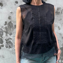 Load image into Gallery viewer, Japan designer/Lace top(White/Black)