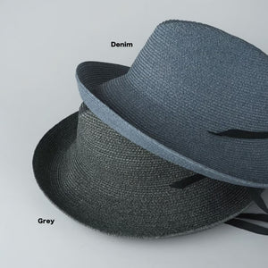 日本設計師草帽/Wide brim paper hat (Natural/Brown/Denim)
