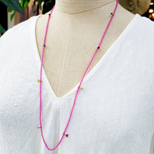 Load image into Gallery viewer, SHASHI/Glass Bead Tassel Necklace (5 Color) - OBEIOBEI
