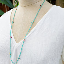 Load image into Gallery viewer, SHASHI/Glass Bead Tassel Necklace (5 Color) - OBEIOBEI