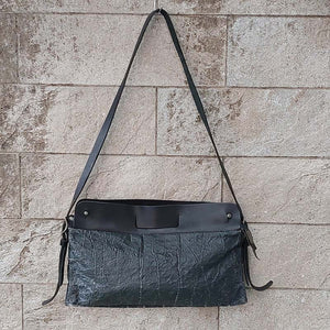 Delle Cose/Black Nylon Handbag - OBEIOBEI