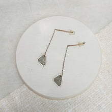 Load image into Gallery viewer, New Tradition/Silver Cement Earrings - OBEIOBEI