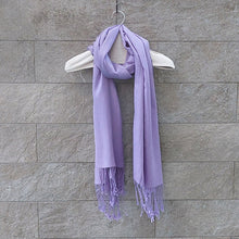 Load image into Gallery viewer, 德國Codello/Cashmere Silk Scarf (Grey Green/Purple) - OBEIOBEI