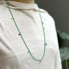 Load image into Gallery viewer, SHASHI/Glass Bead Tassel Necklace (5 Color) - OBEIOBEI
