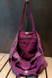 Delle Cose/Purple canvas bag - OBEIOBEI