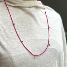 Load image into Gallery viewer, SHASHI/Glass Bead Tassel Necklace (5 Color) - OBEIOBEI