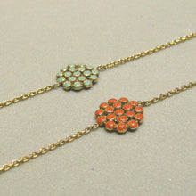 Load image into Gallery viewer, Medecine Douce/Orange enamel flower bracelet - OBEIOBEI