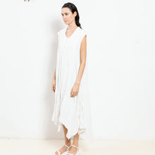 Load image into Gallery viewer, 義大利設計師品牌/White Sleeveless Dress - OBEIOBEI