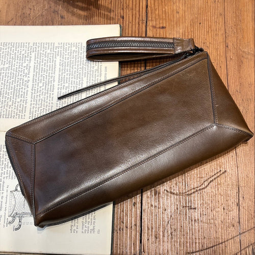 Isabel Benenato/Geometric Clutch in Brown