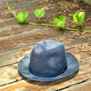 Borsalino/Dark Blue Hemp Hat - OBEIOBEI