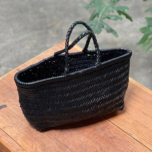 西班牙設計師/Small Woven Leather Bag (Natural/Red/Black) - OBEIOBEI