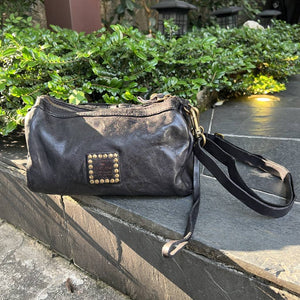 Campomaggi/Black Woven Shoulder Bag