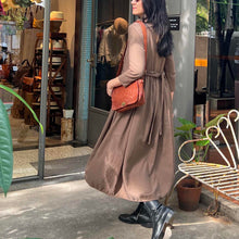 Load image into Gallery viewer, H+ by Hannoh Wessel/Brown Striped Dress (36)