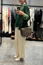 Load image into Gallery viewer, Numero 10/Grey brown croc pattern shoulder bag