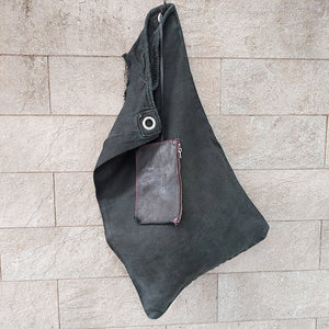 Delle Cose/Black post canvas bag - OBEIOBEI