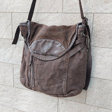 Load image into Gallery viewer, Delle Cose/Brown canvas bag - OBEIOBEI