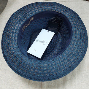 Borsalino/Dark Blue Hemp Hat - OBEIOBEI