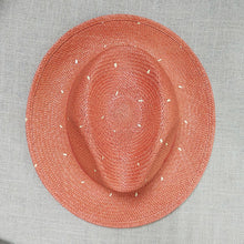 Load image into Gallery viewer, Borsalino/Orange Straw hat-Orange ribbon - OBEIOBEI