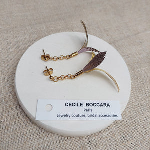 Cecilie Boccara/Yellow feather earrings - OBEIOBEI