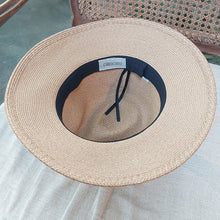 Load image into Gallery viewer, OBEIOBEI/Paper straw hat-Beige ribbon