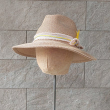 Load image into Gallery viewer, OBEIOBEI/Paper straw hat-Beige ribbon