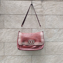 Load image into Gallery viewer, Campomaggi/Burgundy Red Shoulder Bag with Rivets