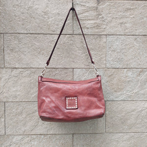 Campomaggi/Burgundy Red Shoulder Bag with Rivets