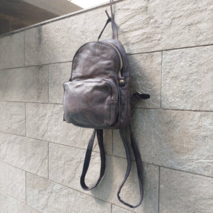 Campomaggi/Mini Backpack-without rivets(Wine/Grey)