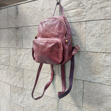 Load image into Gallery viewer, Campomaggi/Mini Backpack-without rivets(Wine/Grey)