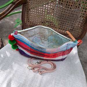 西班牙設計師/Woven Cotton pouch bag