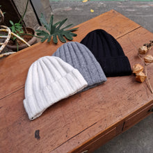 Load image into Gallery viewer, 義大利MJW/Wool Knitting Hat (Black/Grey/Nayural)