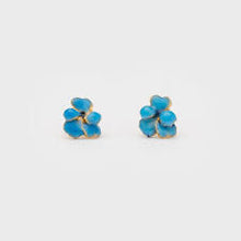Load image into Gallery viewer, Cecile Boccara/Blue resin earrings