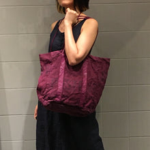 Load image into Gallery viewer, Delle Cose/Canvas tote bag(Purple/Military green)