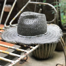 Load image into Gallery viewer, Move/灰色花式編織寬邊草帽