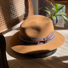 Load image into Gallery viewer, Borsalino/Winter hat in camel(Medium brim)