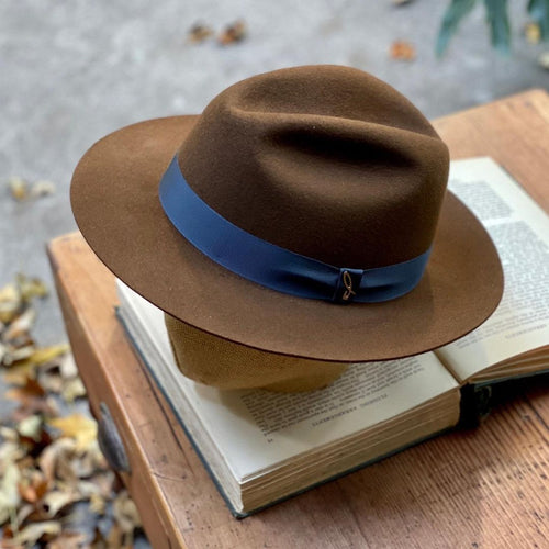 Doria/Brown Felt Fedora Hat