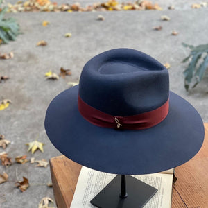 Doria/Navy Felt Lady Hat