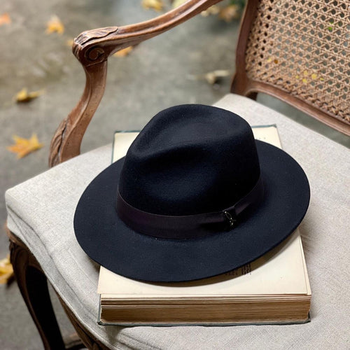 Doria/Black Wool Fedora Hat