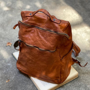 Campomaggi/Cognac Leather Backpack