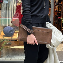 Load image into Gallery viewer, Isabel Benenato/Geometric Clutch in Brown
