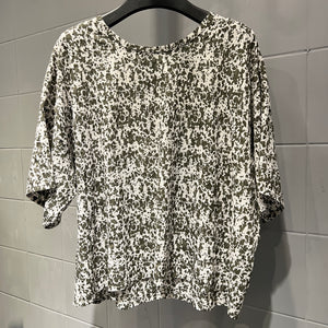 義大利設計師品牌/Ink speck Cotton top(Olive/Navy)